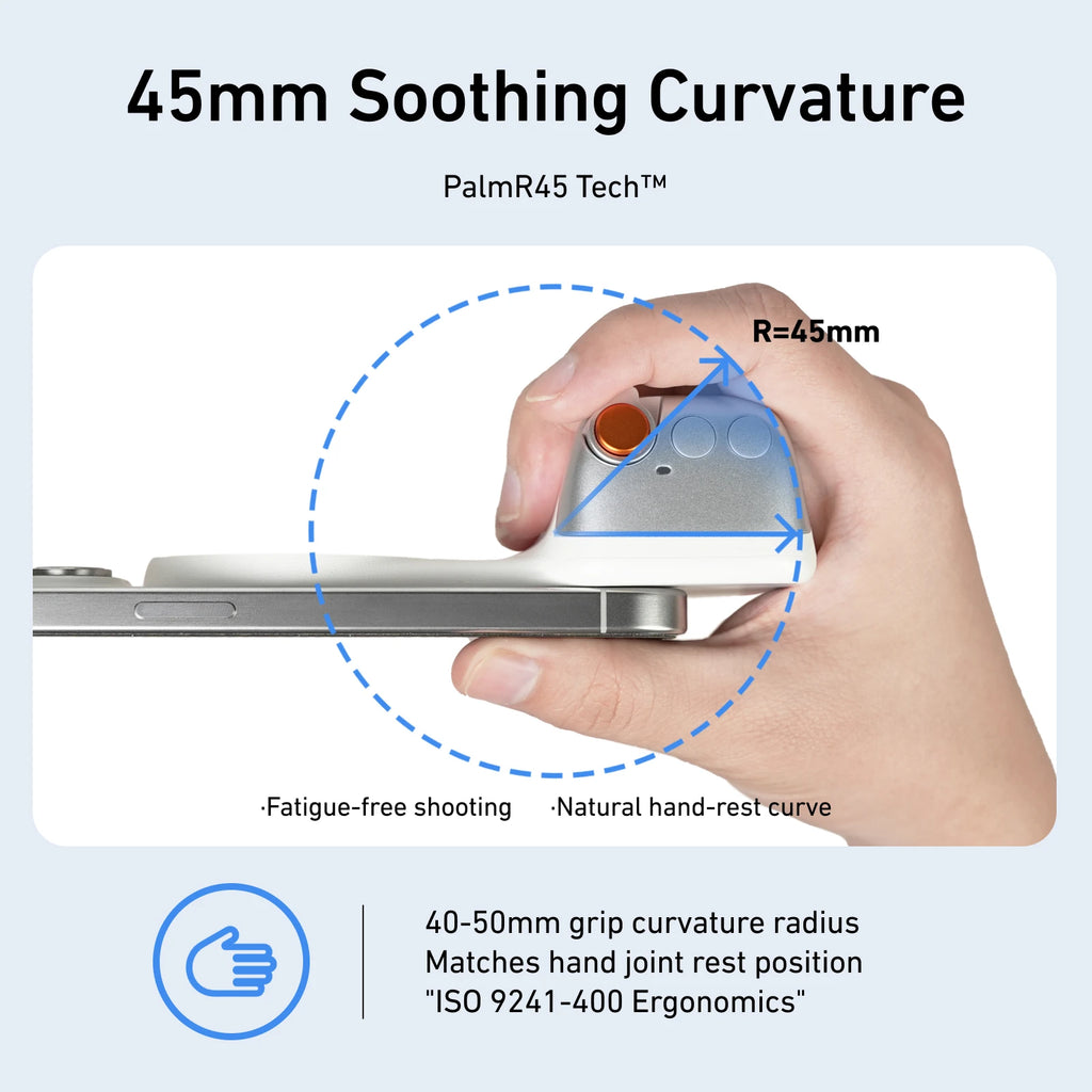 TELESIN Poignée Magnétique pour Smartphone — Grip Photo Bluetooth, Lumière de Remplissage, Télécommande
