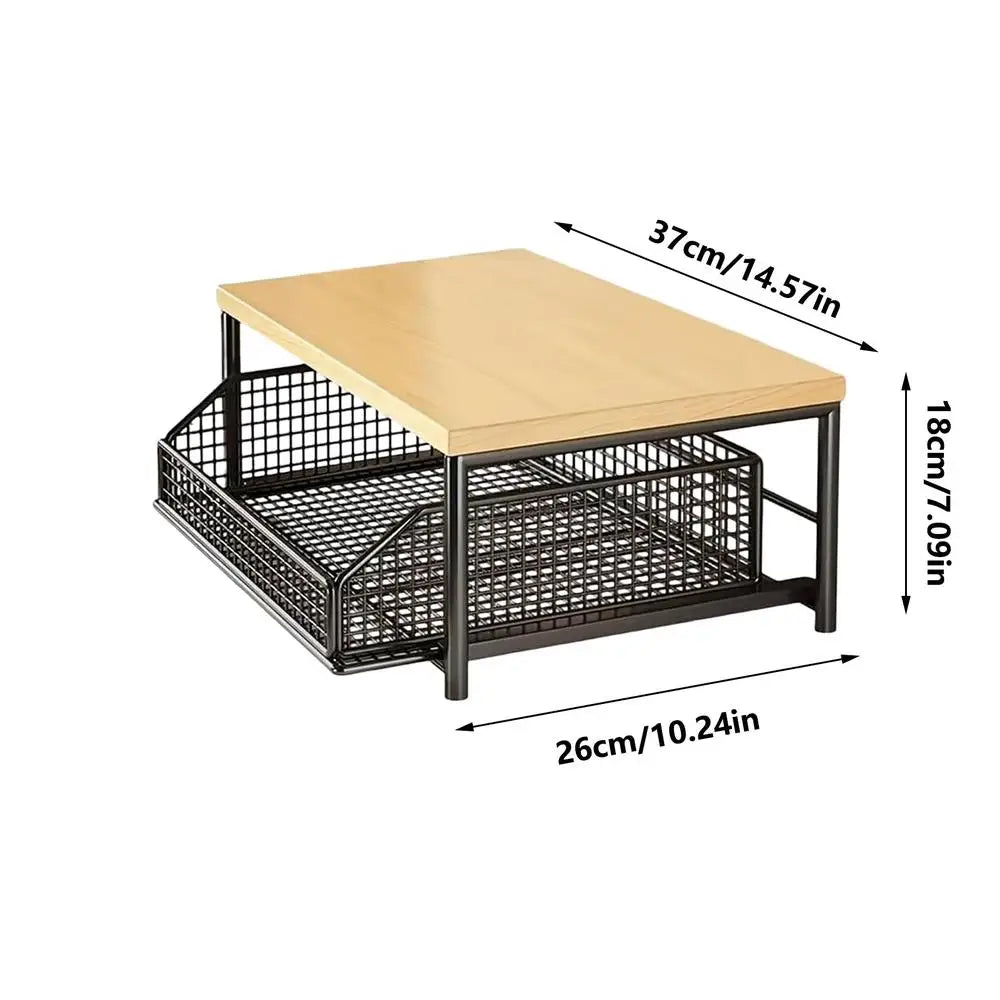 Étagère Cuisine 2 Niveaux – Organiseur Vertical Multifonction