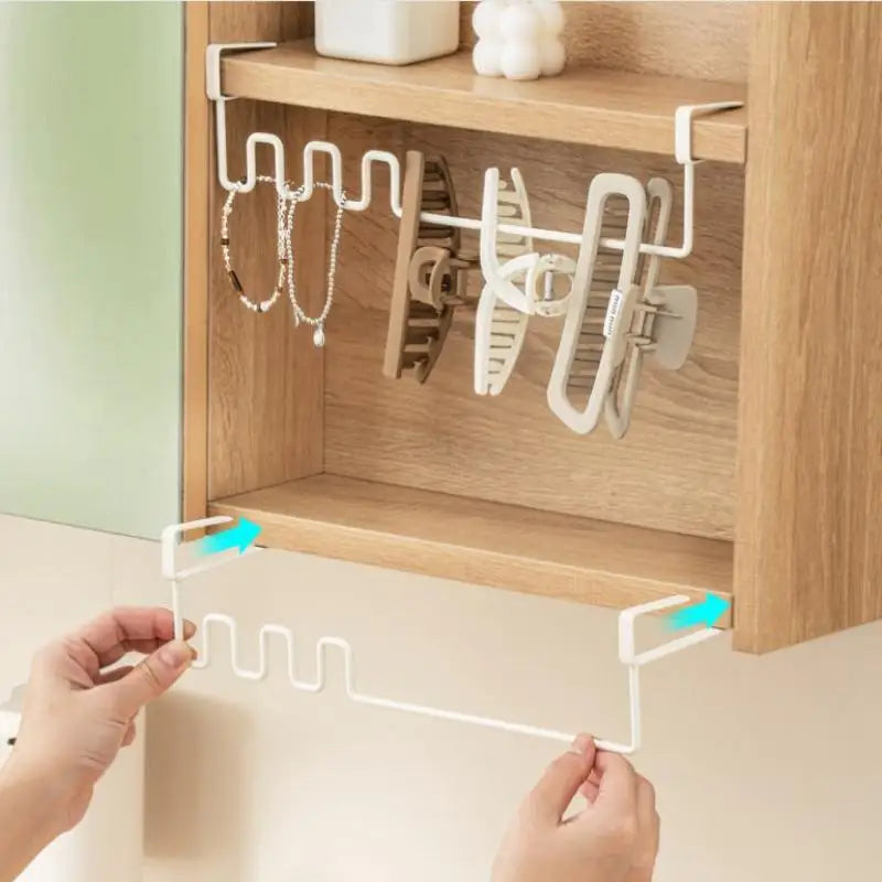 Organiseur Suspendu pour Armoire – Rangement Salle de Bain Sans Perceuse