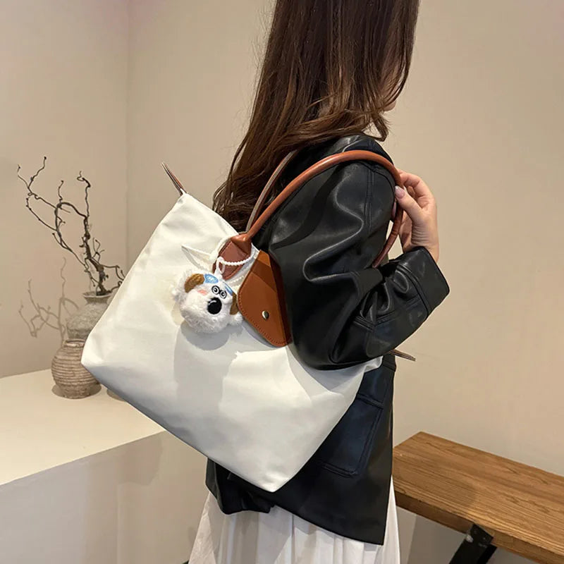 Sac Style Français Grande Capacité — Cabas Nylon Femme Tendance 2026