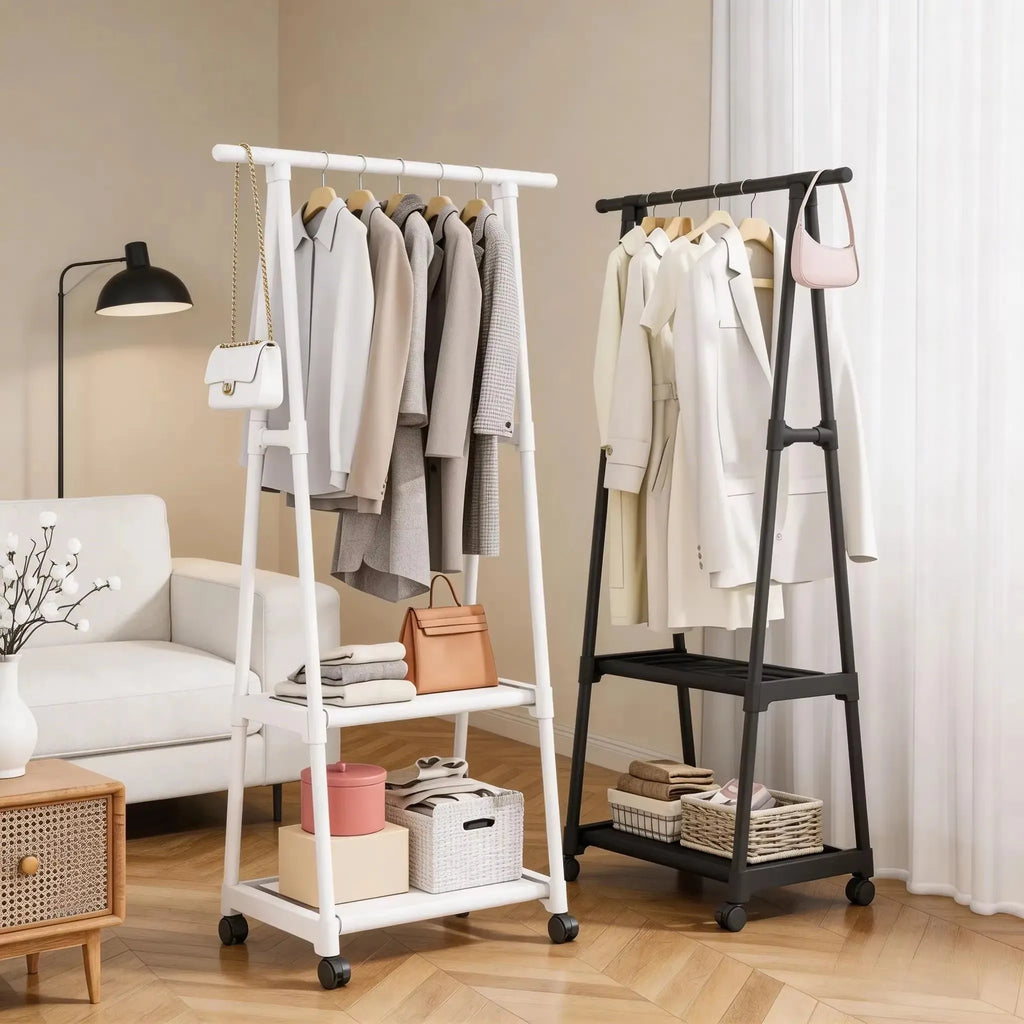 Portant à Vêtements Multifonctionnel – Simple, Léger & Peu Encombrant