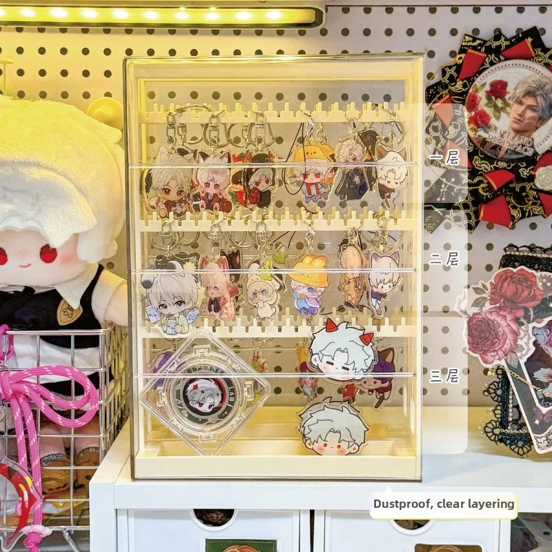 Boîte de Rangement Porte-Clés & Bijoux — Présentoir 2 Tiroirs Style Nordique