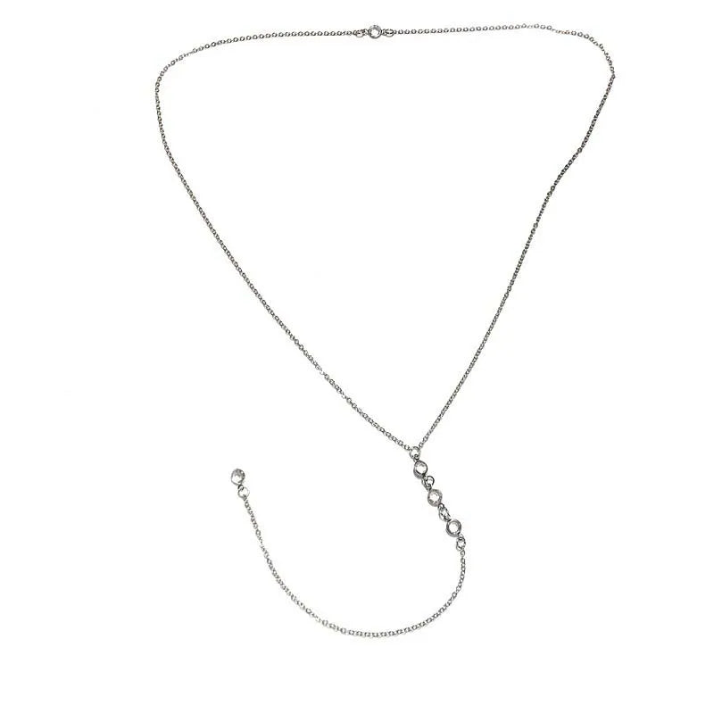Chaîne de Dos Cristal Métal Doré — Bijou de Corps Zircon Femme Mariée