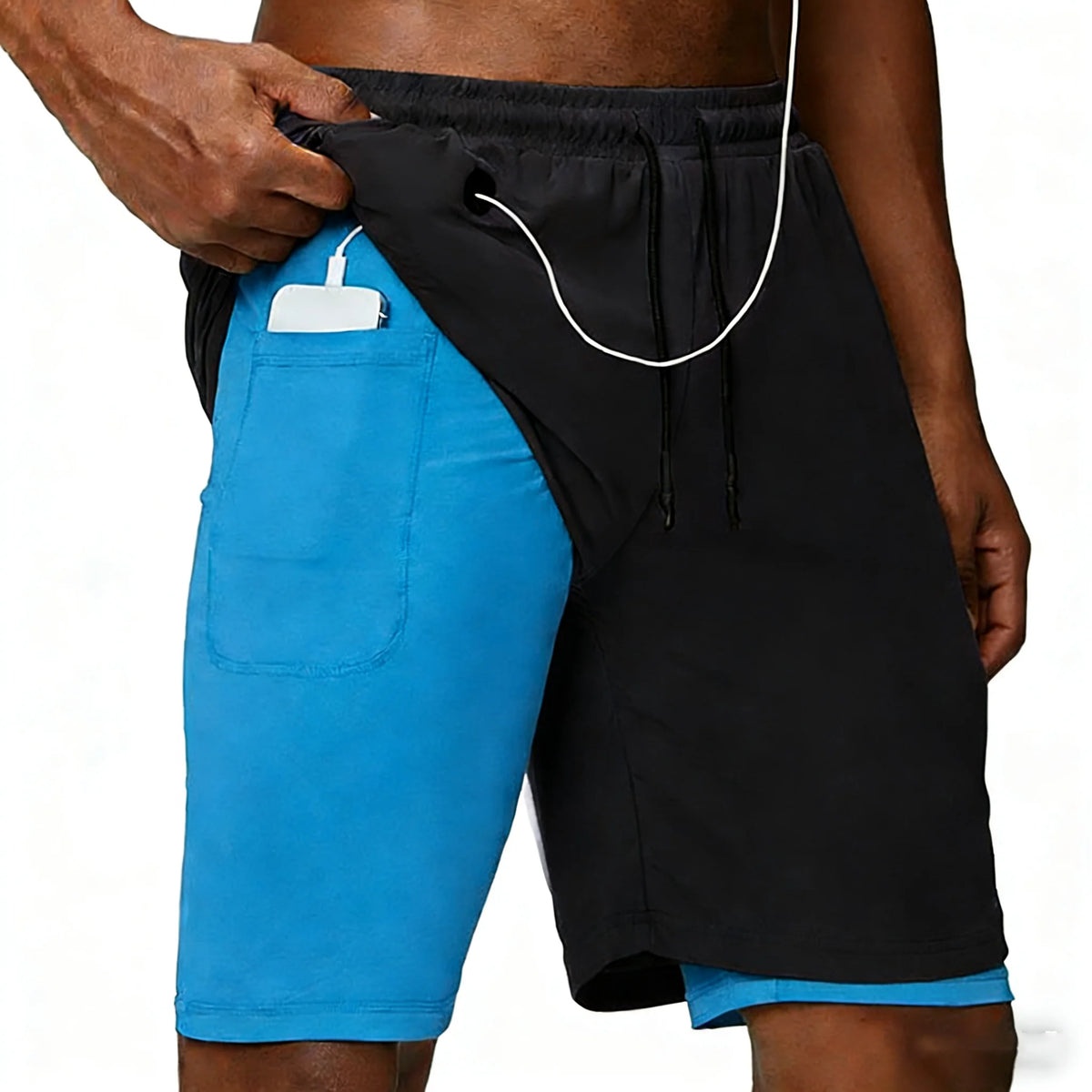 Short Sport Homme Double Couche – Fitness & Running