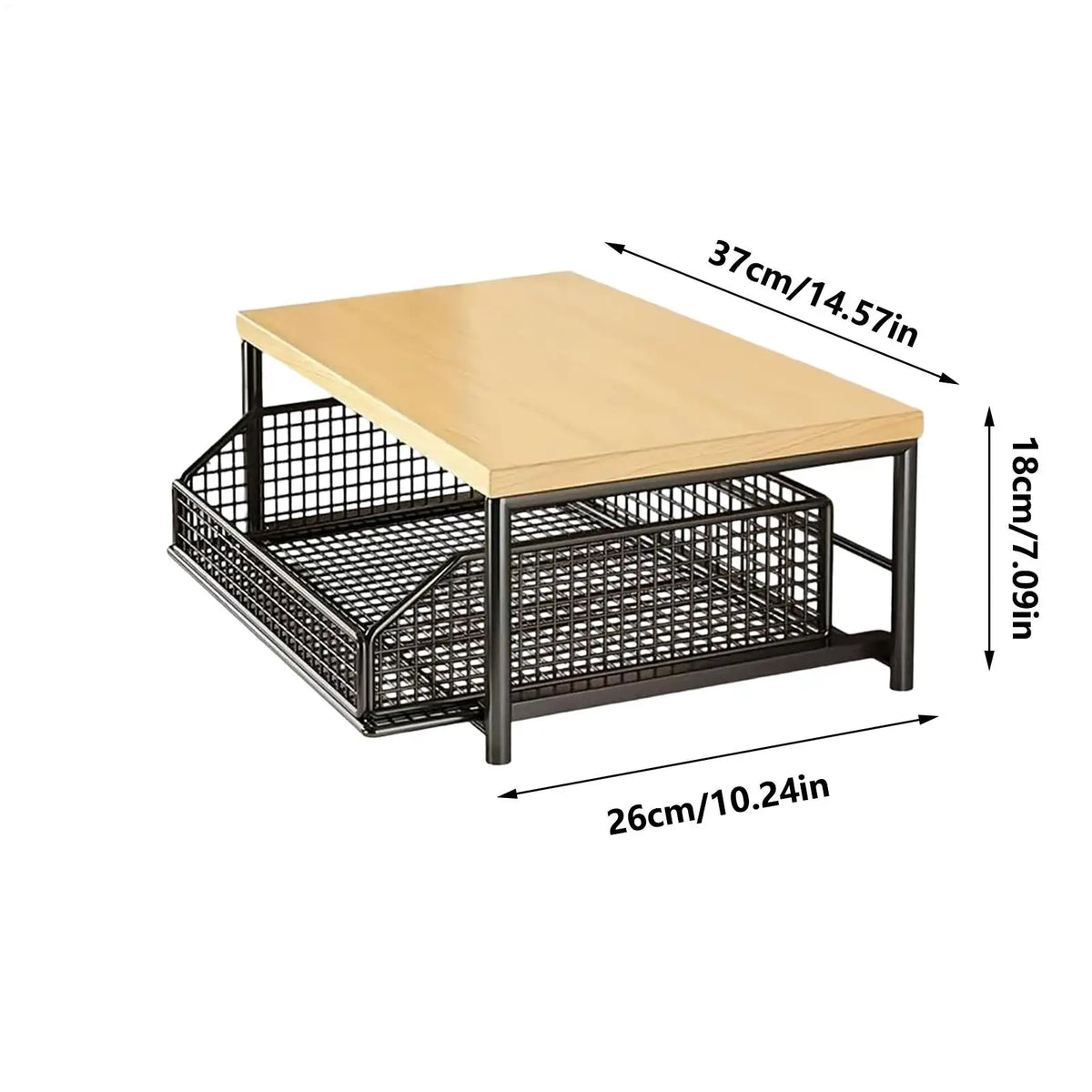 Étagère Cuisine 2 Niveaux – Organiseur Vertical Multifonction