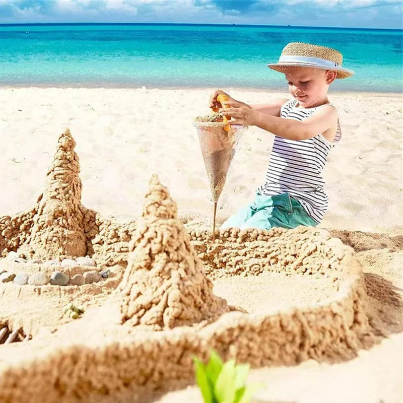Entonnoir de Sable pour Enfants — Jeu de Plage Créatif en Famille