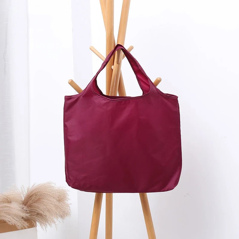 Grand Sac Shopping Éco-Responsable Pliable — Tote Bag Oxford Réutilisable