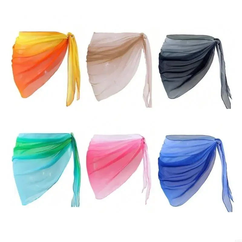 Paréo Court Jupe de Plage Wrap Femme — Cover-Up Maillot de Bain, 6 Coloris