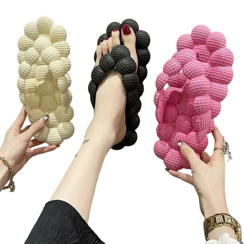 Tongs Femme Style Coréen – Chaussons Plats Massage Antidérapants Maison & Été