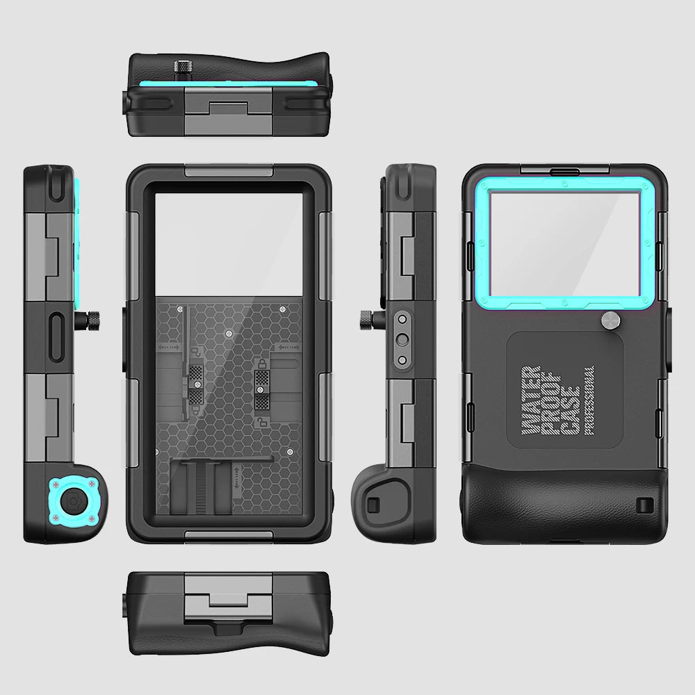 Coque Étanche Shellbox IP68 — 15m/50ft, Anti-Choc, Avec Lanière, Universelle 6,9"