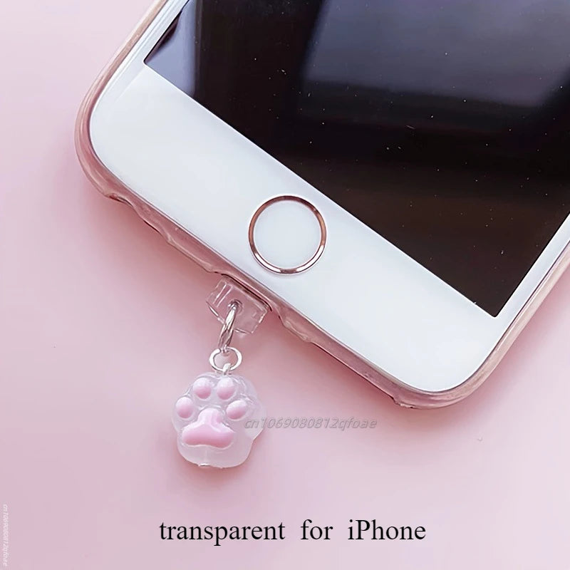 Bouchon Anti-poussière Griffe de Chat Kawaii — Port Lightning & USB-C