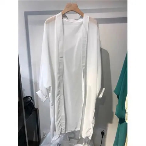 Paréo Cardigan Chiffon Femme — Cover-Up Plage Style Coréen, Anti-UV & Léger
