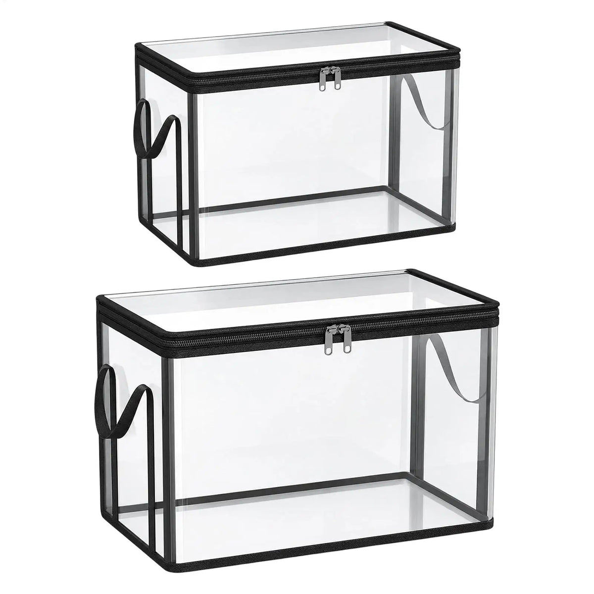 Boîte de Rangement Transparente Empilable en PVC – Grande Capacité