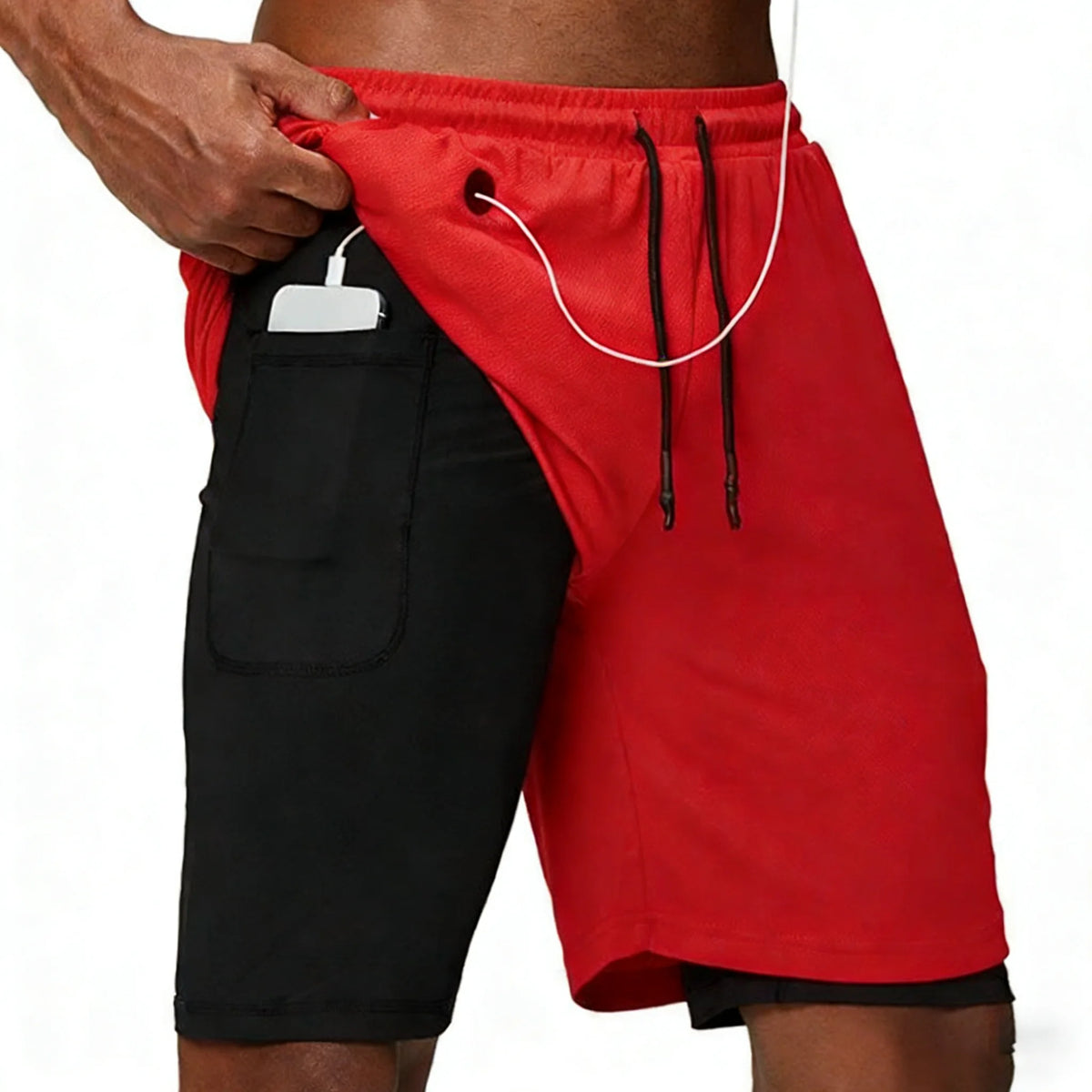 Short Sport Homme Double Couche – Fitness & Running