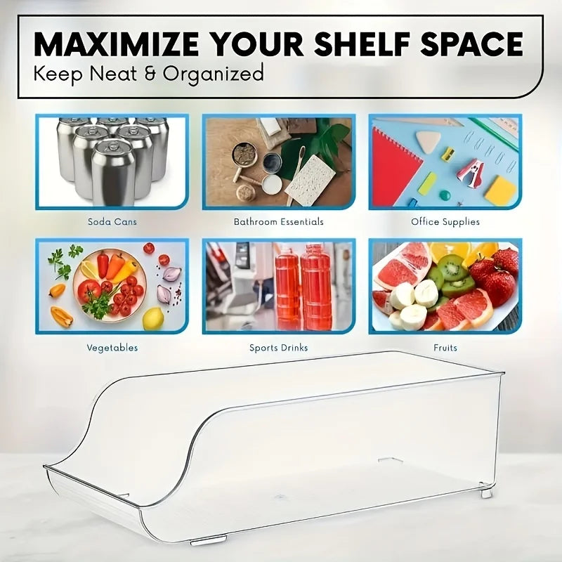 Boîte de Rangement Frigo Empilable – Grande Capacité, Transparente