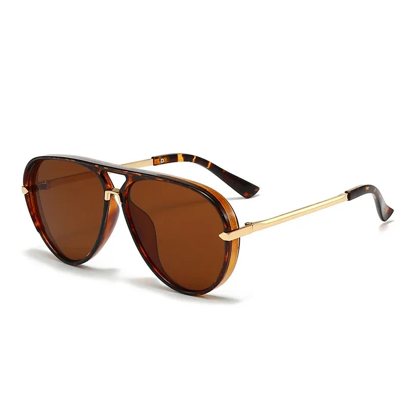 Lunettes de Soleil Ovales Style Vintage — Monture Alliage, Verres Gradient UV400, 6 Coloris