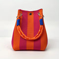 Sac Seau Tricoté Color Block Rétro Multicolore — Sac À Main Femme Tendance
