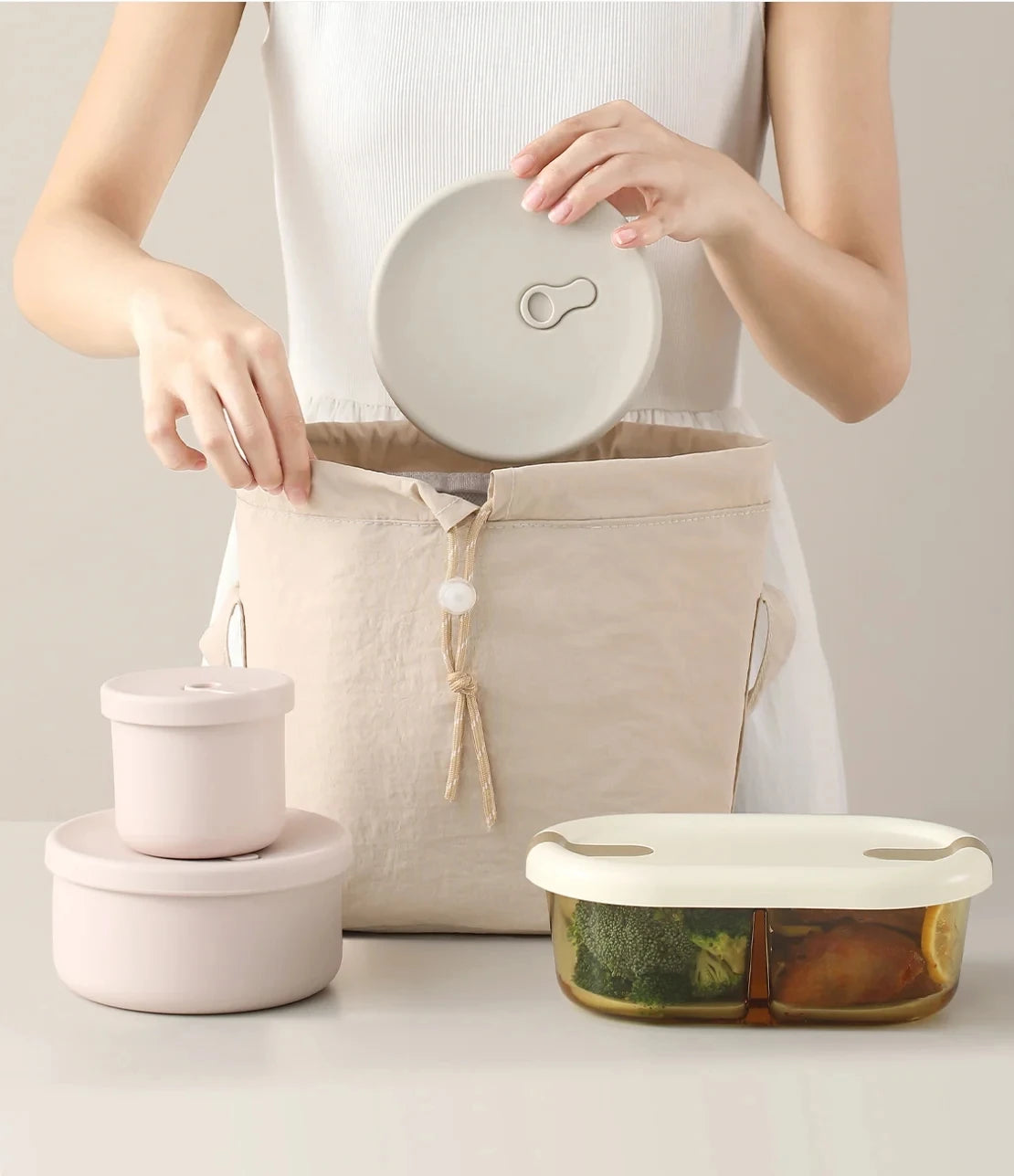Sac Lunch Isotherme Portable Grande Capacité — Sac Repas Femme Bureau Étudiant