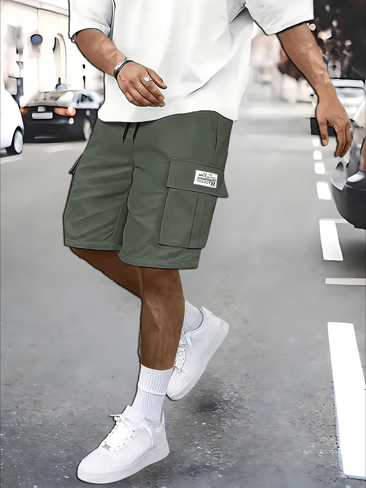 Short Homme Multi-Poches – Casual Été, Plage & Sport, Ceinture Élastique