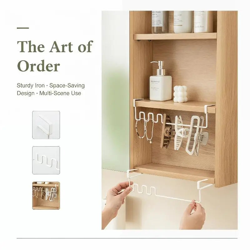 Organiseur Suspendu pour Armoire – Rangement Salle de Bain Sans Perceuse