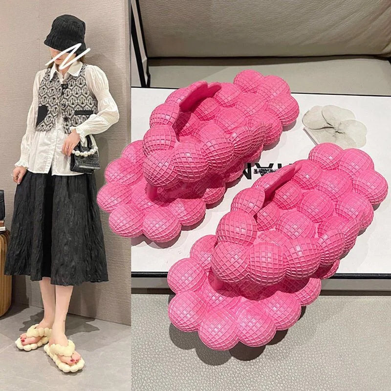 Tongs Femme Style Coréen – Chaussons Plats Massage Antidérapants Maison & Été