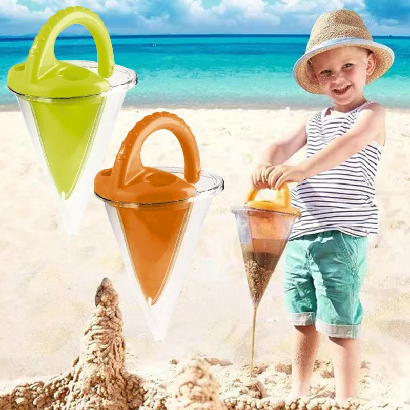 Entonnoir de Sable pour Enfants — Jeu de Plage Créatif en Famille
