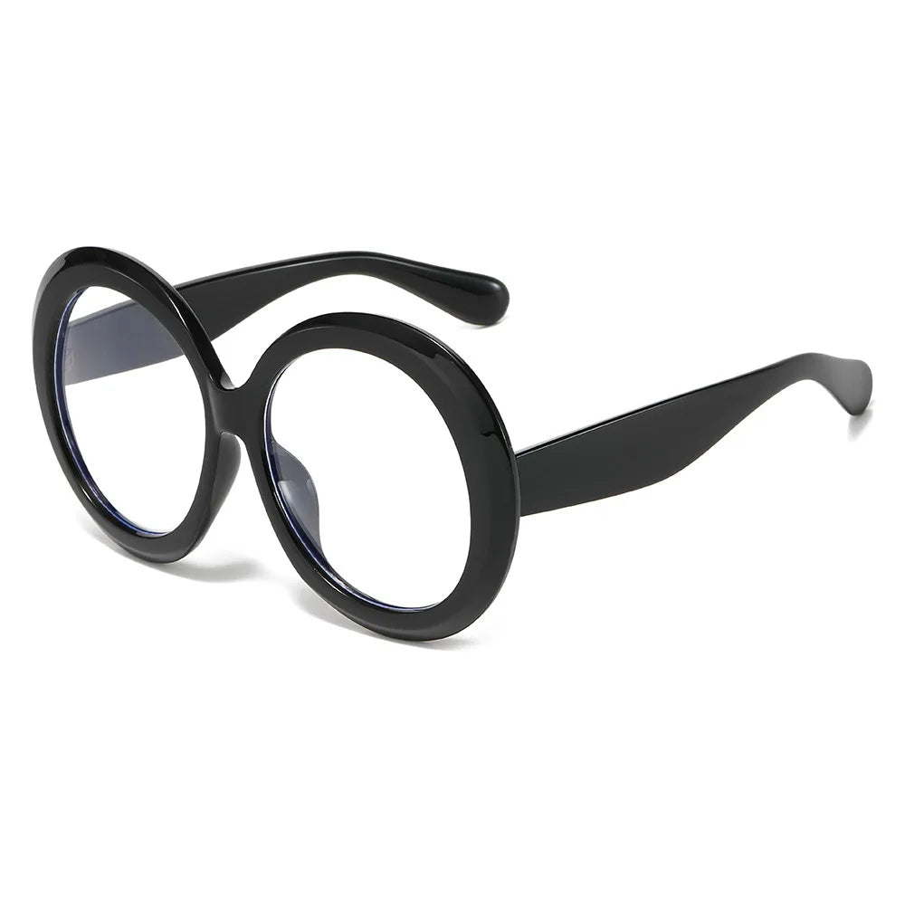Lunettes de Soleil Rondes Oversize — Grande Monture Acétate, UV400, Style Luxe Unisexe, 9 Coloris
