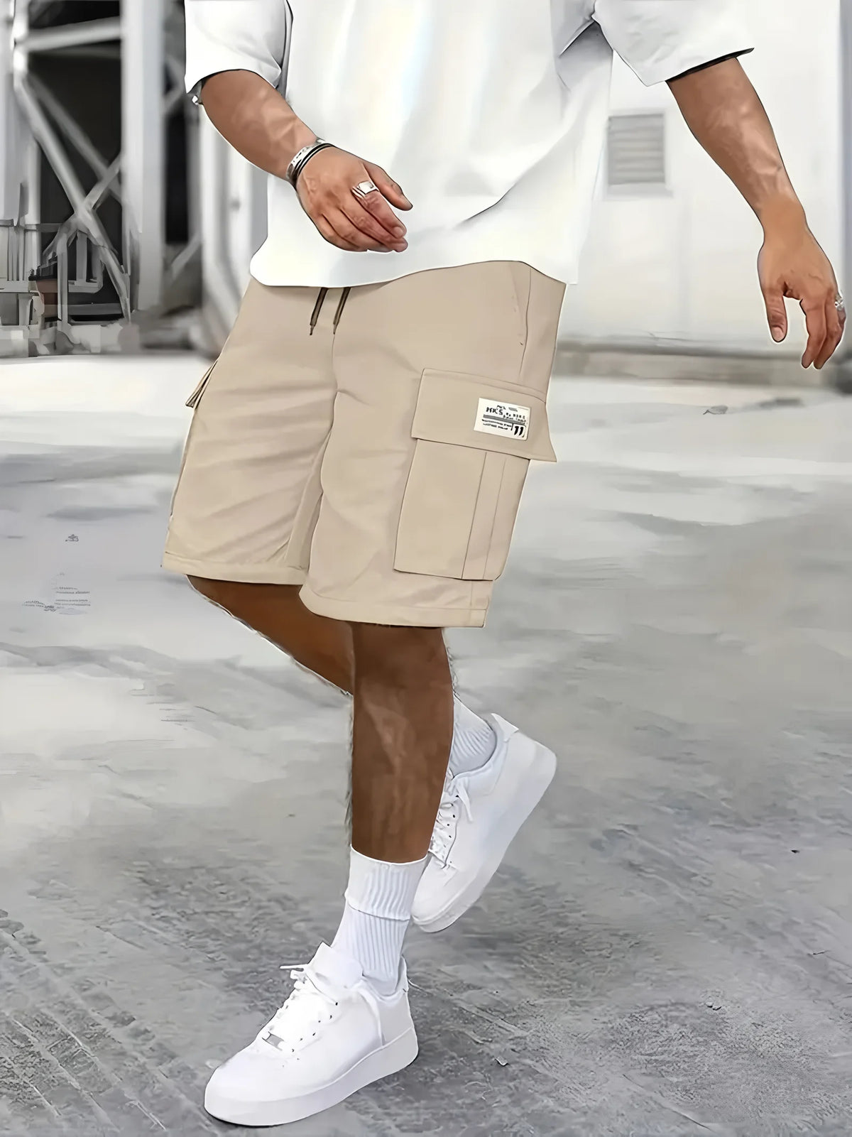 Short Homme Multi-Poches – Casual Été, Plage & Sport, Ceinture Élastique