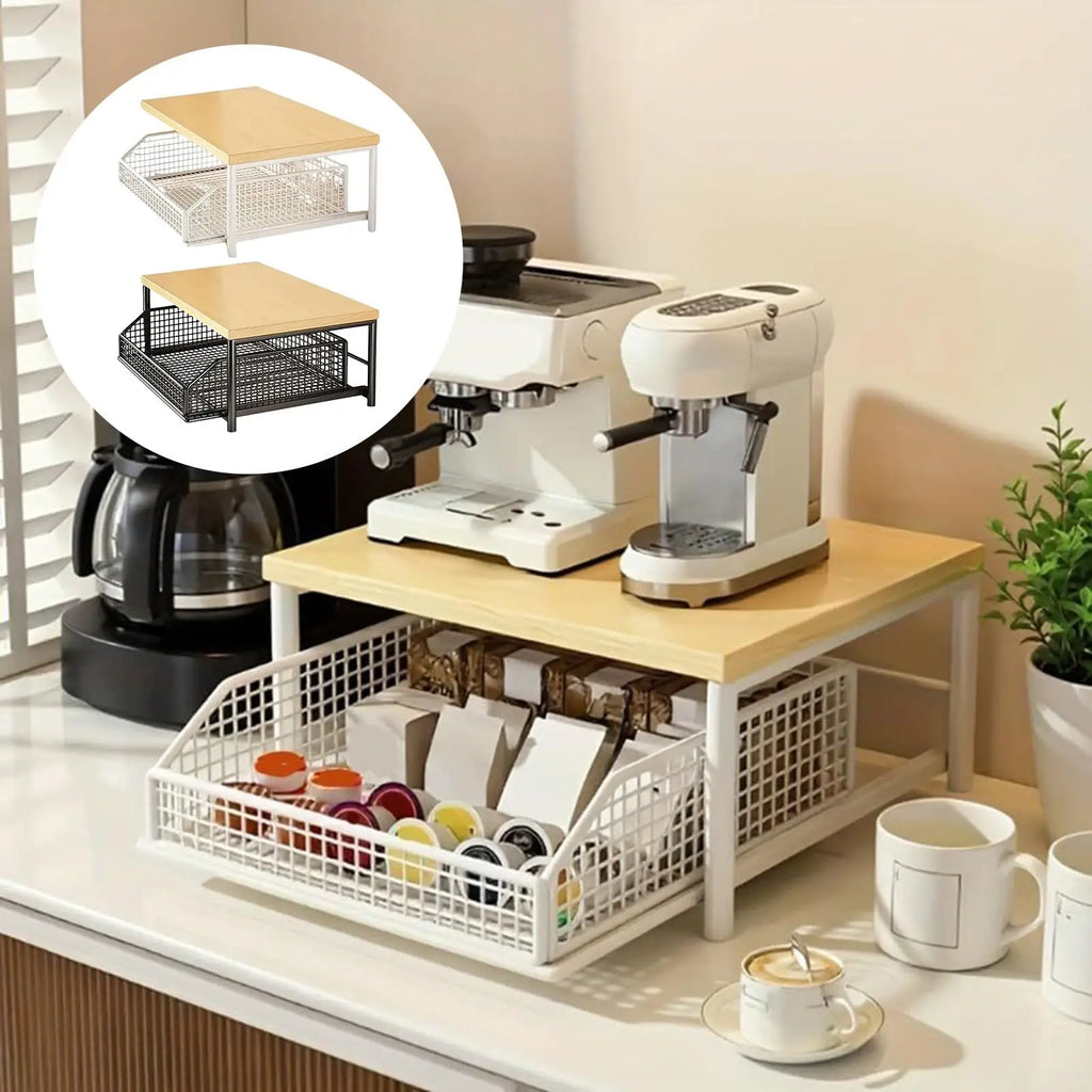Étagère Cuisine 2 Niveaux – Organiseur Vertical Multifonction