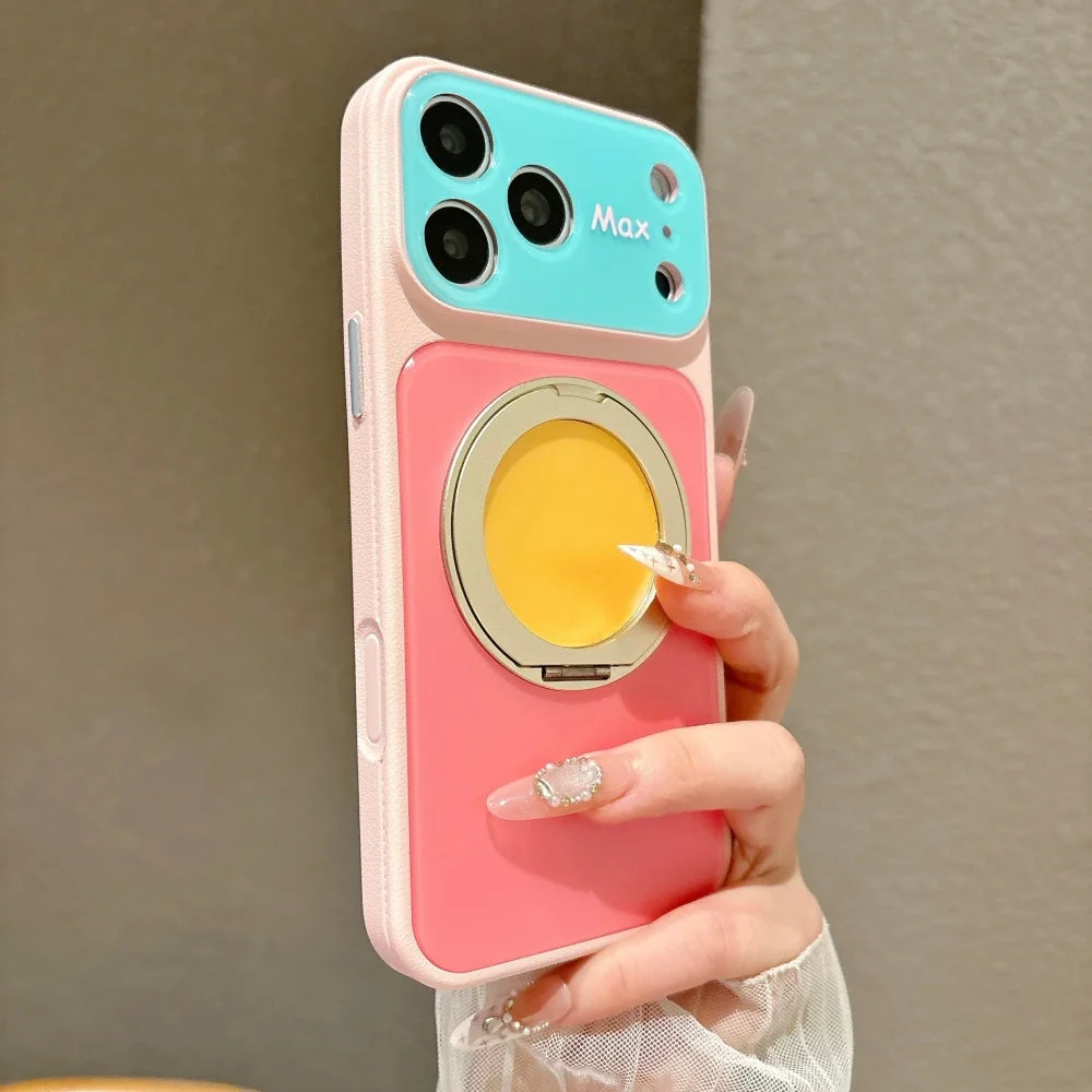 Étui Protection Verre & Anneau Magnétique — iPhone 13 à 18 Pro Max, Chargement Sans Fil