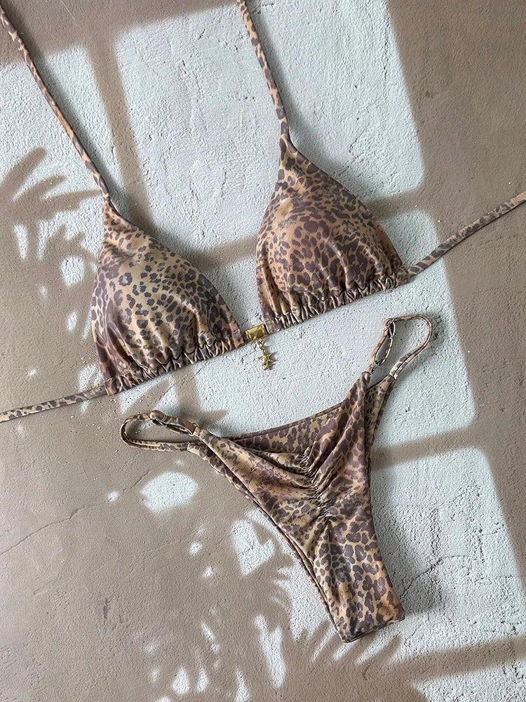 Bikini Push-Up Léopard — Deux Pièces Femme