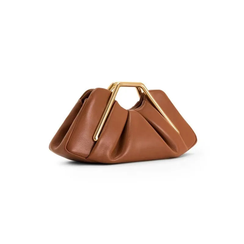 Sac Cloud Cuir Souple Marron — Sac Hobo Crossbody Luxe Femme