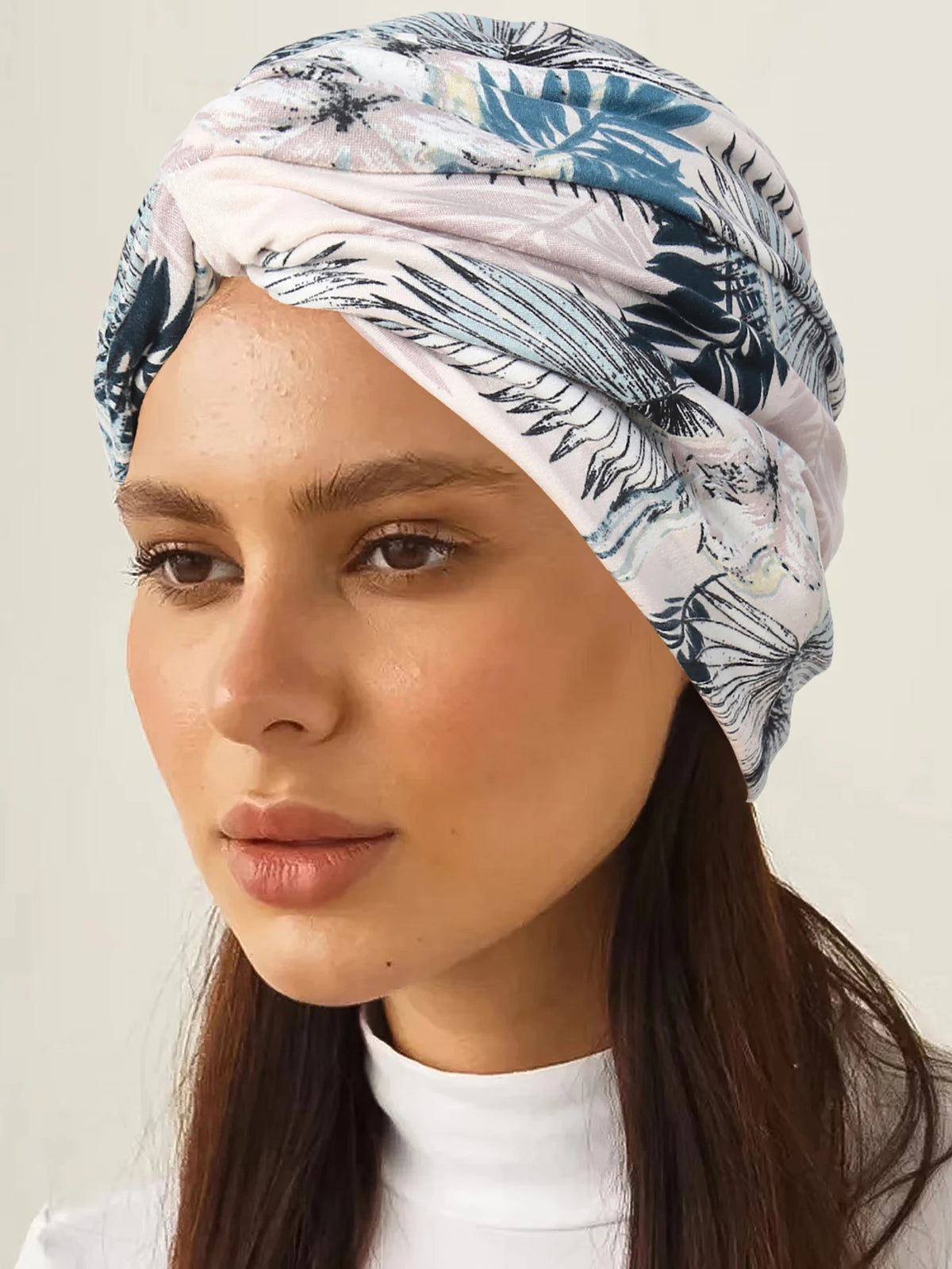 Turban Hijab Léopard Élastique Respirant — Bonnet Chimio Femme 2024