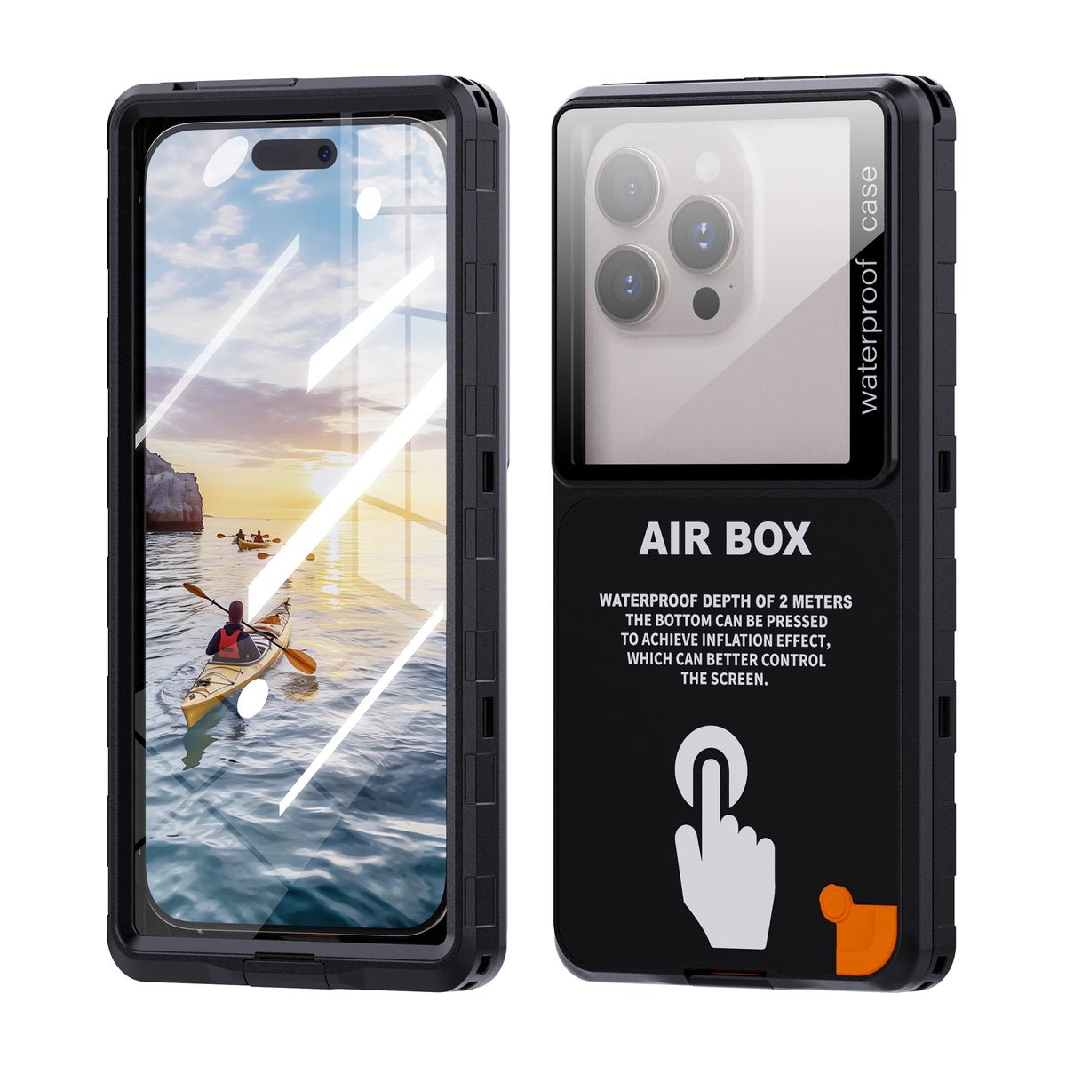 Étui Étanche Shellbox IP68 Universel 6,9" — Transparent, Tactile Sous l’Eau, Avec Lanière