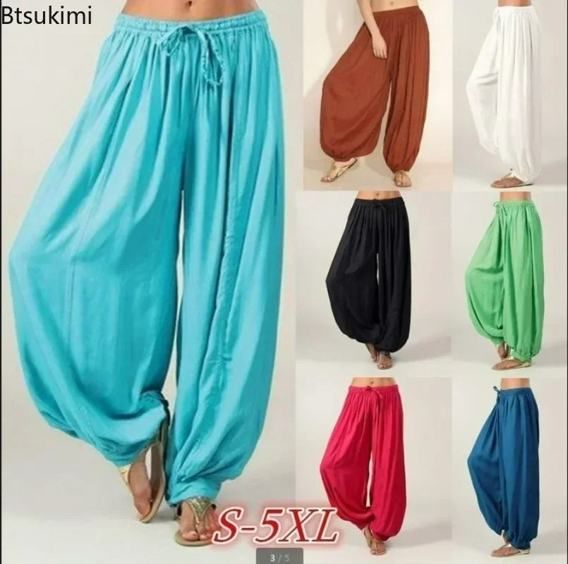 Pantalon Large Harem Casual — Jogging Femme Grande Taille 5XL