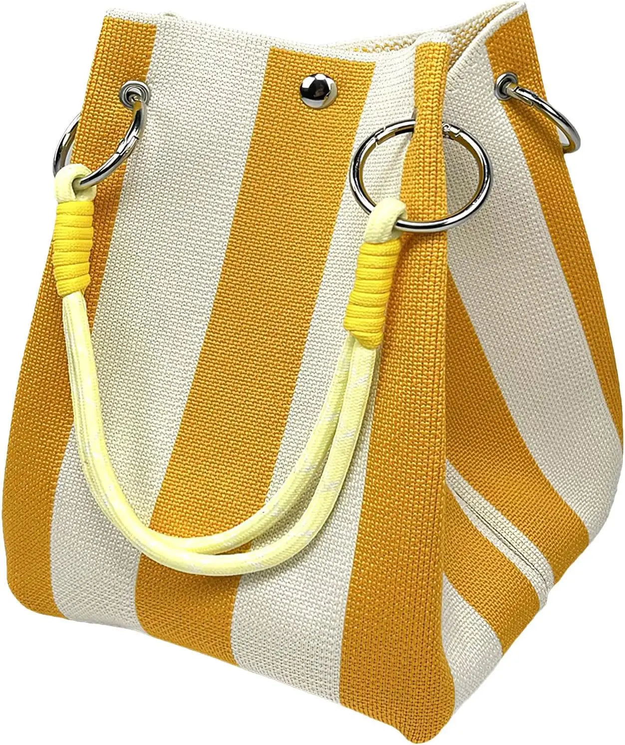 Mini Sac Seau Tricoté — Pochette Femme Motifs Géométriques Bohème