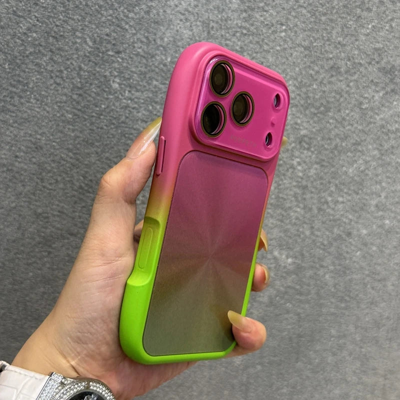 Coque iPhone Effet Laser Dégradé Candy — Antichoc Acrylique Anti-Empreintes iPhone 13 à 17 Pro Max