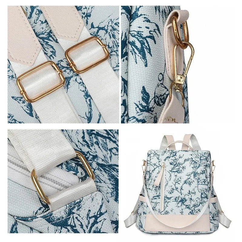 Sac à Dos Tendance Femme — Grande Capacité Cuir PU Style Rétro