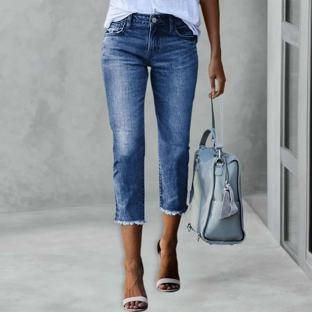 Jean Skinny Destroyé Stretch Femme – Coupe Slim Pencil Streetwear Casual