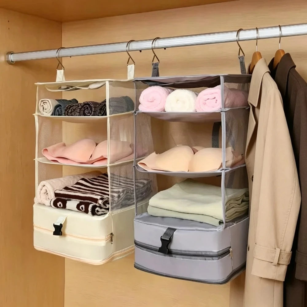 Organiseur Suspendu Multifonction Armoire — Rangement Vêtements Sous-Vêtements Chaussettes