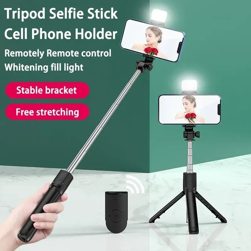 Perche à Selfie Télescopique Trépied Bluetooth 700mm — Télécommande Sans Fil