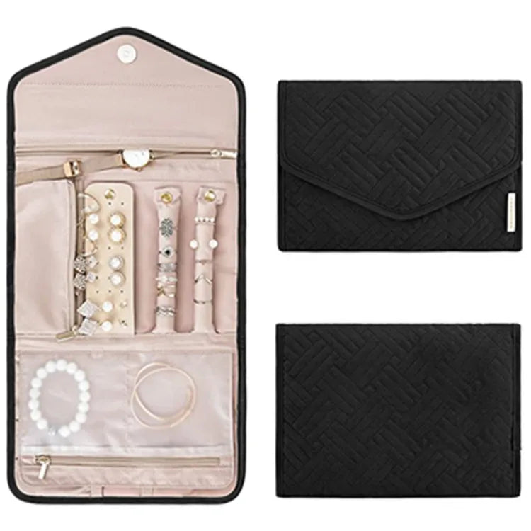 Organiseur Bijoux Voyage Pliable — 5 Compartiments