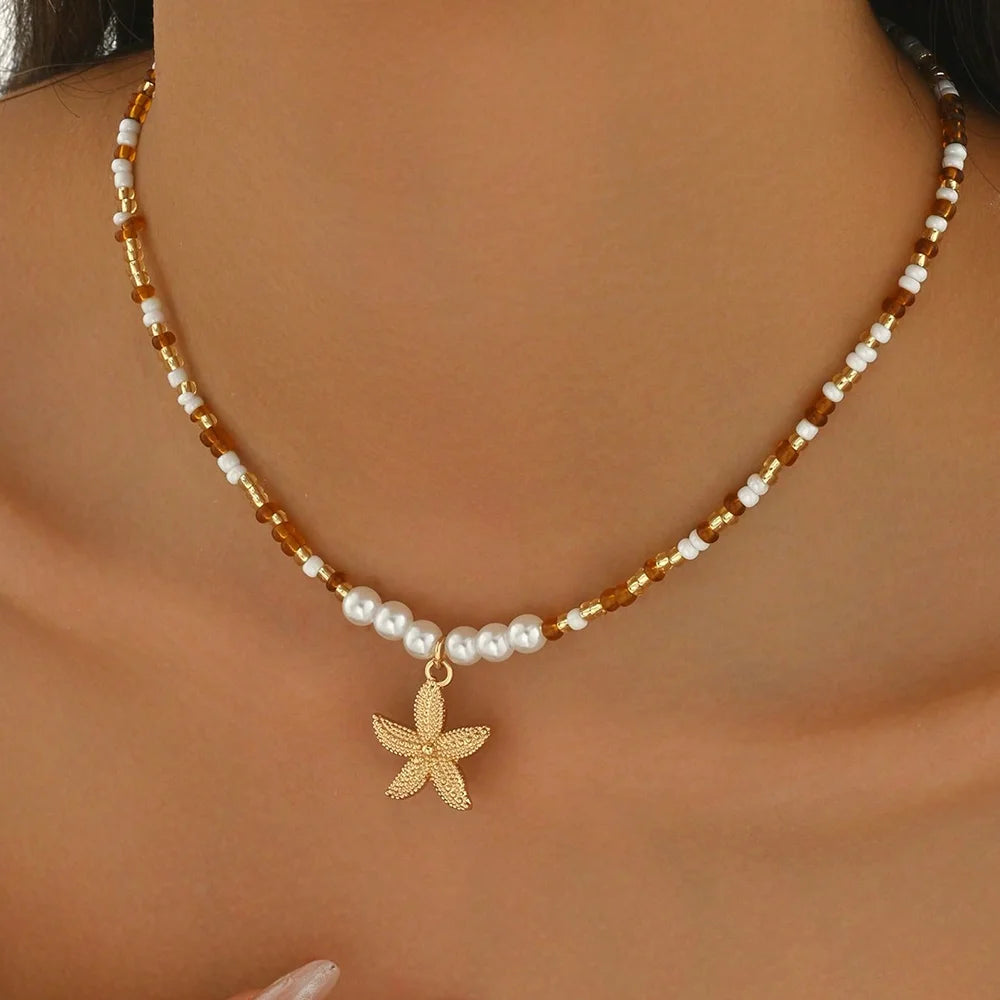 Collier Coquillages Bohème — Bijou Femme Plage & Fêtes