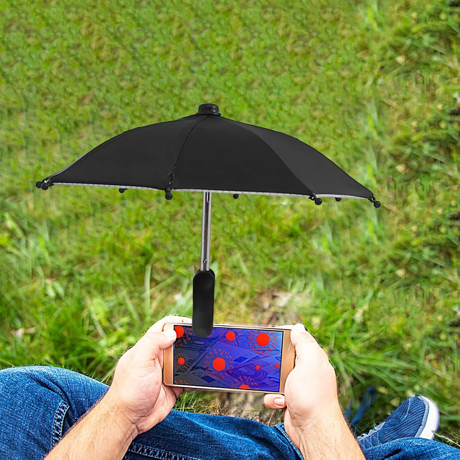 Mini Parasol pour Smartphone avec Clip — Anti-UV & Anti-Reflets
