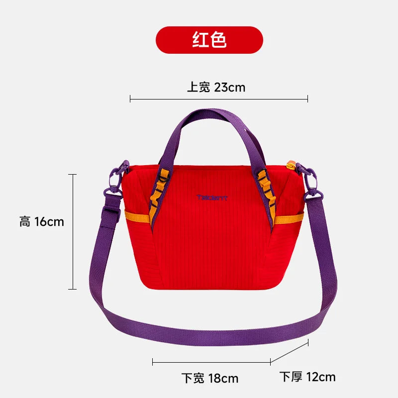 Sac Convertible Nylon Bicolore Léger — Tote Bag Bandoulière Épaule Femme