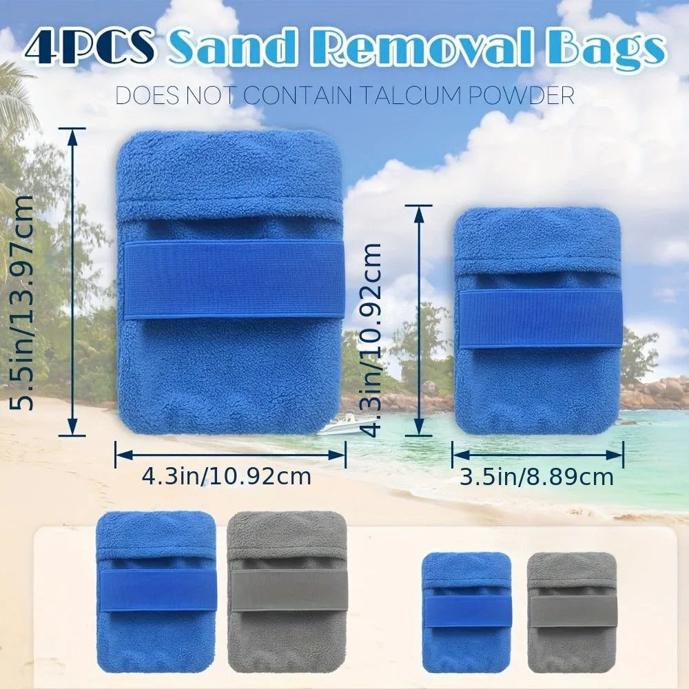 Sac & Gants Anti-Sable pour la Plage — Brosse Portable Camping & Vacances