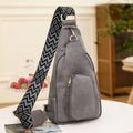 Sac Bandoulière Cuir PU — Sac Poitrine Imperméable Femme Casual