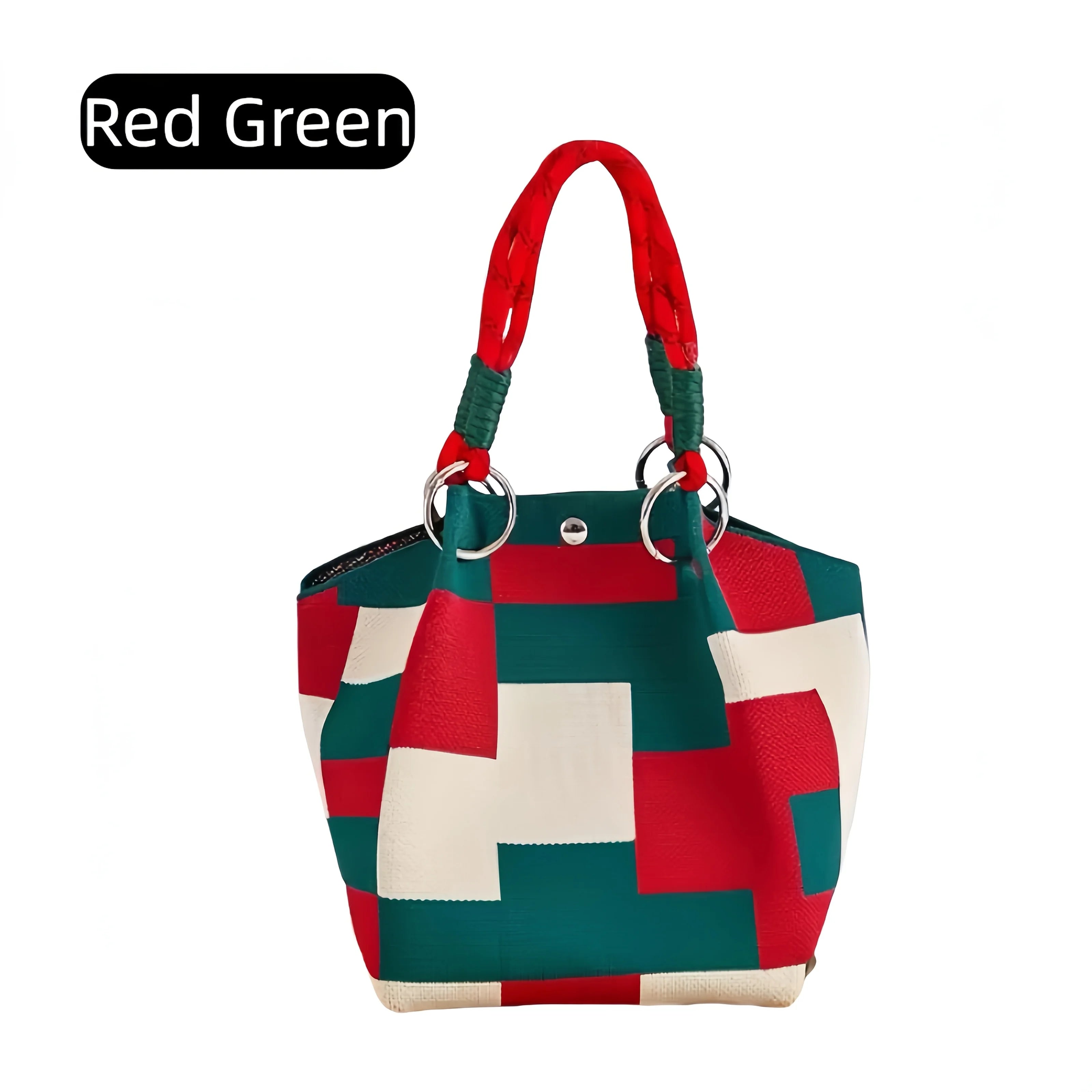 Sac Seau Sequins & Carreaux Bicolore — Sac À Main Léger Femme Bandoulière Amovible