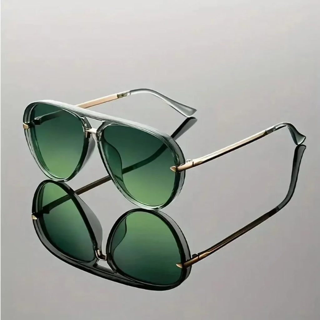 Lunettes de Soleil Aviateur Oversize — UV400, Style Influenceur, 17 Coloris Fluo & Tendance