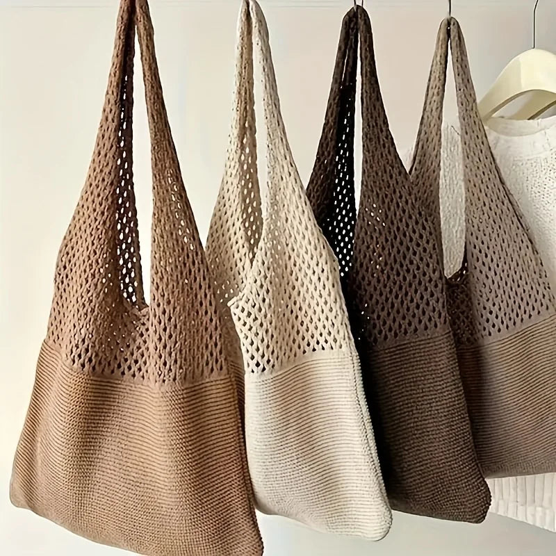 Sac Tressé de Plage Grande Capacité — Cabas Femme Été